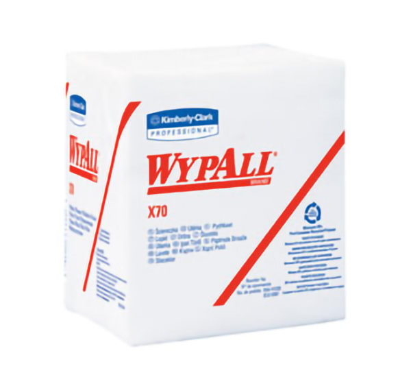 41200 WYPALL X70 1/4 FOLD WHITE WIPER TOWELS - 76/pkg, 12pkg/case - W2618